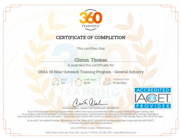 osha 30 certification
